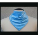 LaLa Clothing Protector_Blue Swirl Cowl with Black Bamboo Jersey