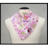 Rogey Scarf_Pink Peace w/Pink Bamboo velour