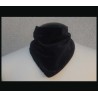 Rogey Petite Scarf (XS)_Airforce w/Black bamboo velour